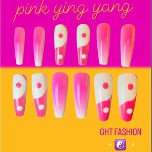 PINK YING YANG ☯️💗 NAILS